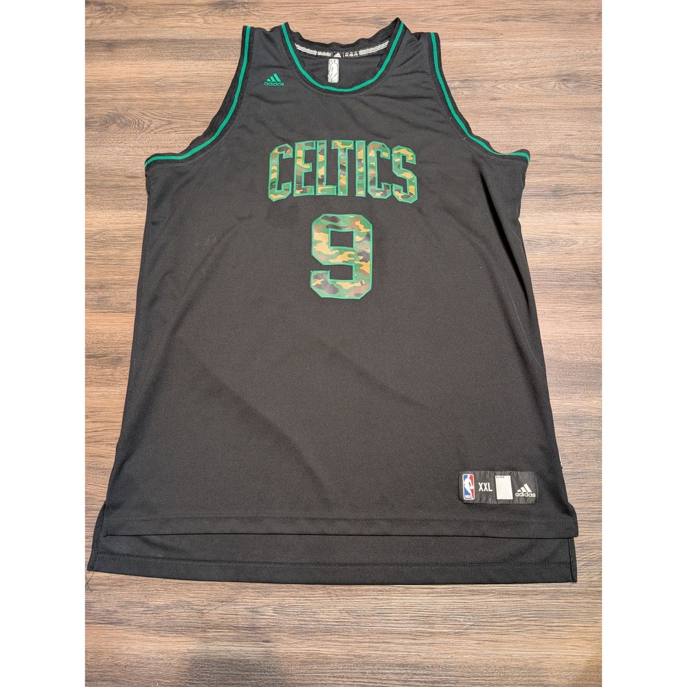 Adidas Boston Celtics Rajon‎ Rondo 9 NBA Jersey Mens XXL Black Camo Basketball